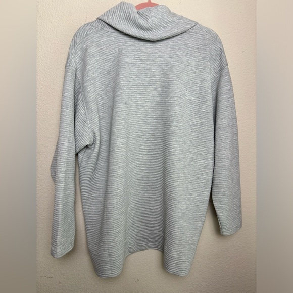 NWT Jane and Delancey Heather Gray Ribbed Knit Turtleneck Pullover Sweatshirt 1X - Picture 8 of 9